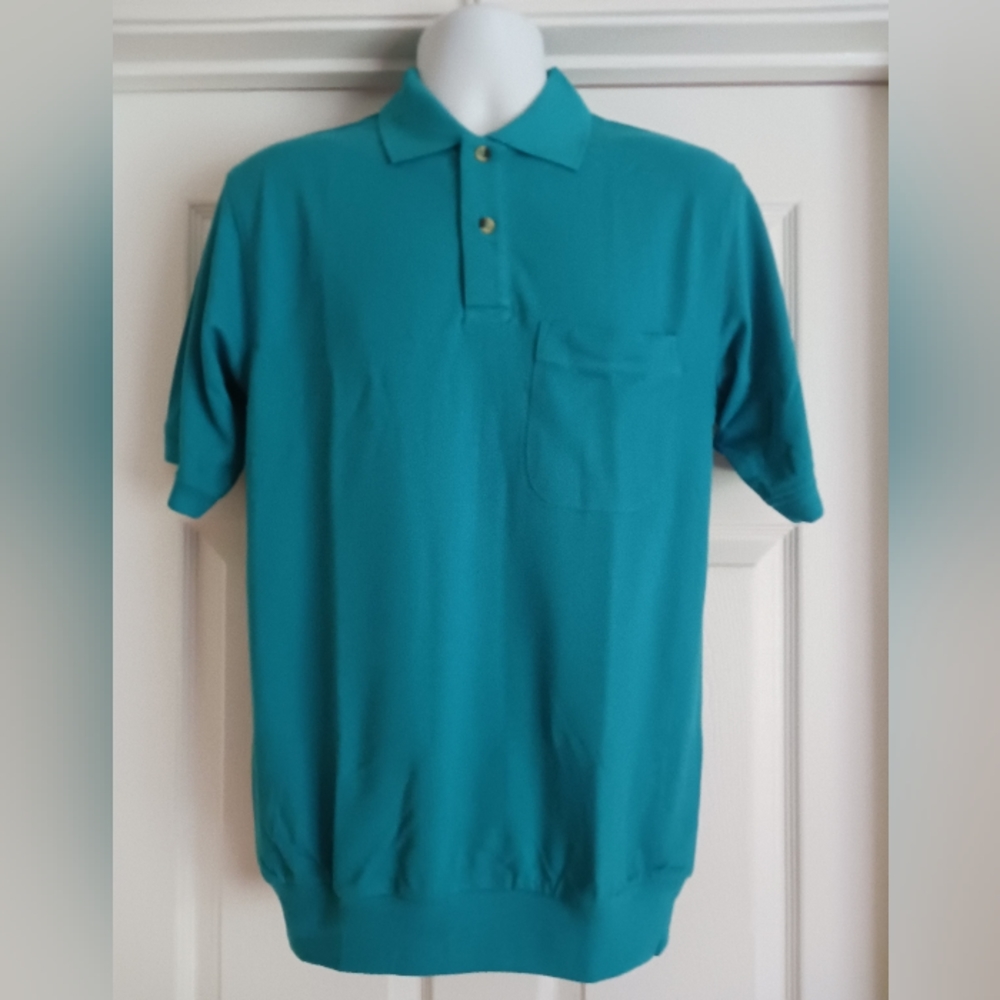 SCANDIA WOODS Banded-Bottom 100% Cotton Piqué Knit Pocketed Polo Shirt